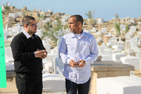 بالصور: الاسلامية بيافا تزور مقبرة الكازاخانة تمهيداً لتنفيذ المرحلة الثالثة من مشروع الترميم